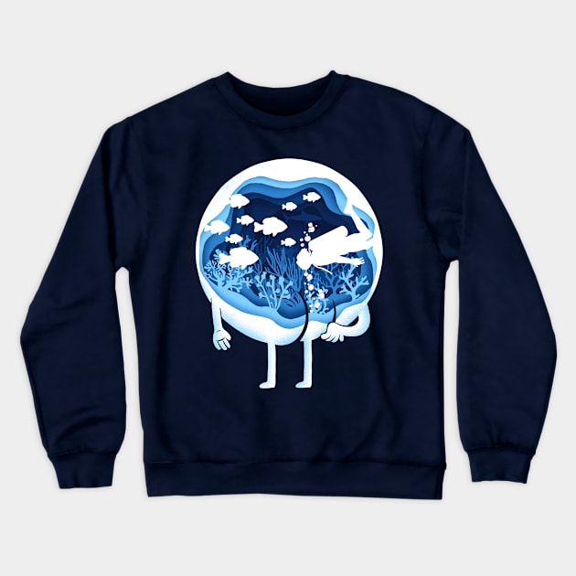 Bottom of The Sea Crewneck Sweatshirt by kookylove